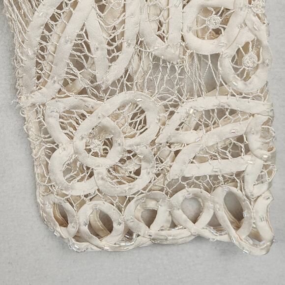 Soulmates Women's Silk Cream Lace Cardigan Women’s SZ M EUC - Picture 8 of 13